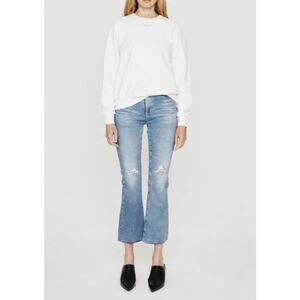 NWT AG Farrah Boot Crop Jeans Size 29 High Rise Distressed Vintage Wash Flare